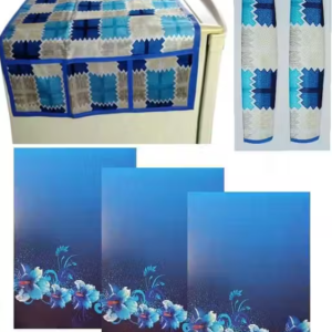 Nicasa HD Premium Quality combo of fridge top, 2 pec handle and 3 mats-set of 6 pieces