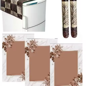 Nicasa HD Premium Quality combo of fridge top, 2 pec handle and 3 mats-set of 6 pieces