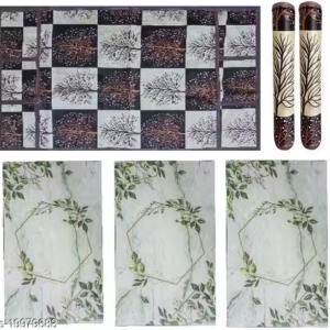 Nicasa HD Premium Quality combo of fridge top, 2 pec handle and 3 mats-set of 6 pieces