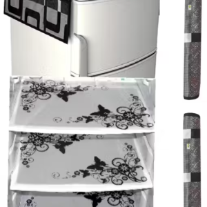 Premium Quality combo of fridge top, 2 handle cover and 3 mats-set of 6 pieces