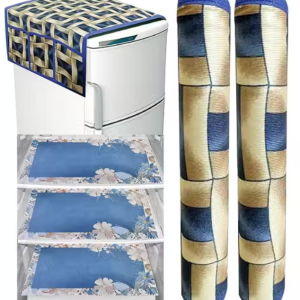 Nicasa HD Premium Quality combo of fridge top with 2 pec handle, and 3 mats-set of 6 pieces