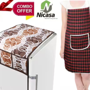 Classy Stylish Fridge Top Cover & Apron (Pack Of 2)
