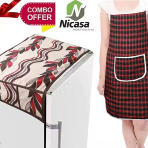 Classy Stylish Fridge Top Cover & Apron (Pack Of 2)
