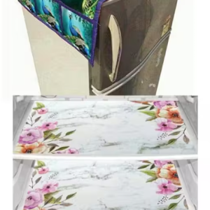 Nicasa HD Premium Quality combo of fridge top, 2 handle cover and 3 Mat -set of 6 pieces