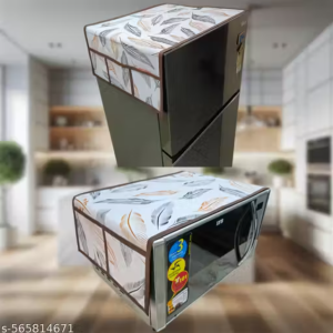 Krishna E premium quality water proof Fabric Fridge Cover With 1 pec of Microwave Oven Cover - Set of 2 Pec
