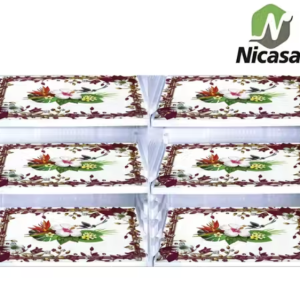 NicasaHD Premium Quality Fridge/ Dining / Drawer / shelf / mat set of 6 pec fridge mats - Set of 6 piece