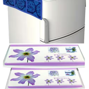 Nicasa premium fridge cover with six utility pockets and 6 fridge mats