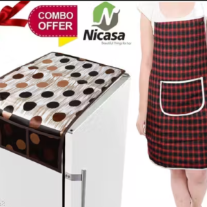 Stylish Fridge Top Cover & Apron (Set Of 2)