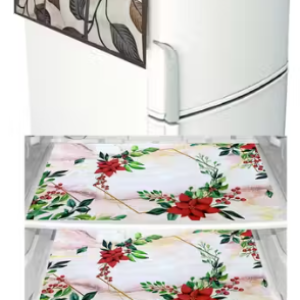 Fridge Cover With 6 Utility Pockets and 3 Piece Mat