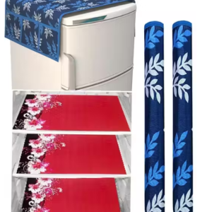 Premium Quality combo of fridge top, 2 handle cover and 3 mats-set of 6 pieces