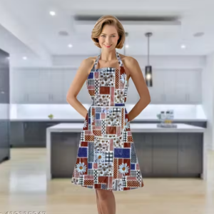 Kitchen Apron - Waterproof / Oil proof - Adjustable Aprons with pockets for Women and Men, Washable - Pack of 1 Aprons (colors as per availabilty)