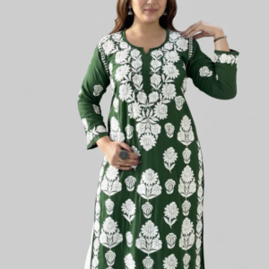 VIDHI Pink Pure Modal Chikankari Kurti