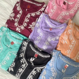 YAMI Red Modal Chikankari Kurti