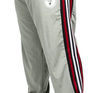 ADAAISTIC Sports Silver Dual-Stripe Sports Track Pants
