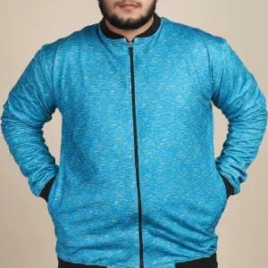 Blue & Multicolor Lycra Blend Polyester Sports Regular Full Sleeve Sports Jacket For Men