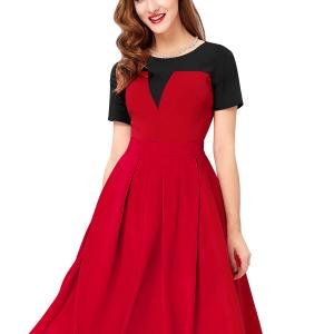 Scarlet Charm Fit & Flare Dress ❤️