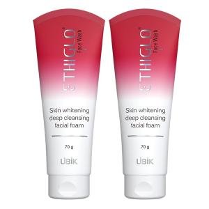 Ethiglo Deep Cleansing Facial Foam Face Wash (Pack of 2 x 70ml) - For Brightening, Excess Oil Control & Smooth, Soft Skin.