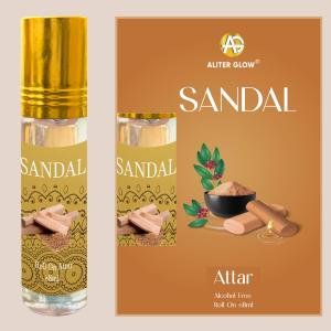 Sandal 8ml Roll On Attar For ManRose Attar Best Rose Attar 100% Pure Rose Attar Natural Rose Attar Perfume