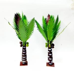 Indian Artisan Handmade Wooden Coconut Tree – 1 ft Decorative Sculpture for Home & Office Decor