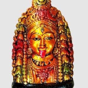 Handicrafts Tarapith Kali Maa Idol – 14 cm | Handmade Clay Goddess Kali Figurine for Home & Temple Decor