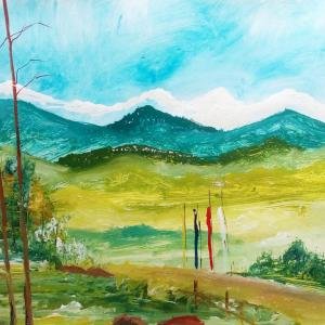 Handmade Paperwork Art with Knife Painting – Modern Home Décor