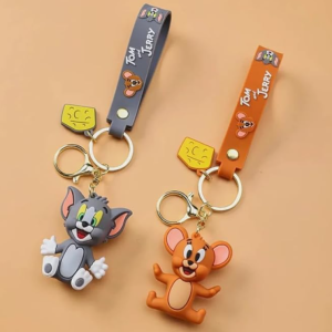 Visit the Iconic Keychains Store Combo Offer New Trending Multi Color 3D Cartoon Character Rubber Keychain