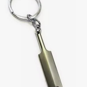 Silverline Premium Metal Cricket Bat Keychain - Metallic (Pack Of 1)