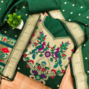 Panzora cotton silk embellished salwar suit material