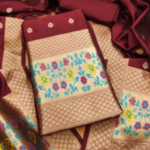 Banarasi silk Unstitched Suit Material