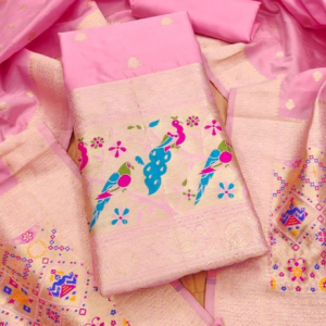 Banarasi silk Unstitched Suit