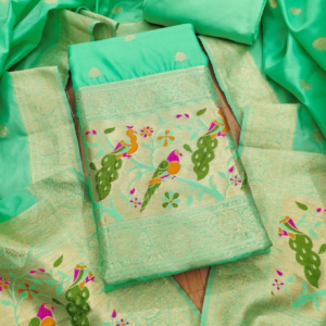 Banarasi silk Unstitched Suit