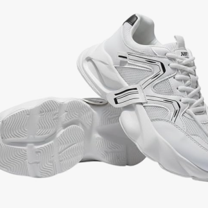 Men’s Sports Sneakers with TPE Sole | Lightweight White Running & Casual Shoes, Walking & Gym