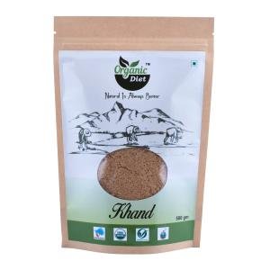 Organic Diet Fresh & Pure Organic Desi Khand (Raw Sugar | Brown Khand) – 500 g