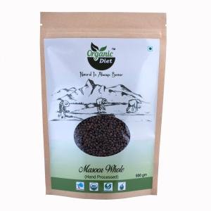 Organic Diet Fresh & Pure Organic Black Masoor Whole (Masoor Kali Dal | Black Masoor Ki Dal | Black lentils) Whole and Unpolished Pulses High Protein Nutritious, 500 gm (Pack of 1)