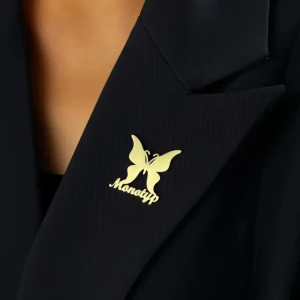 Personalized Butterfly Name Brooch