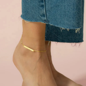 Custom Name Bar Anklet