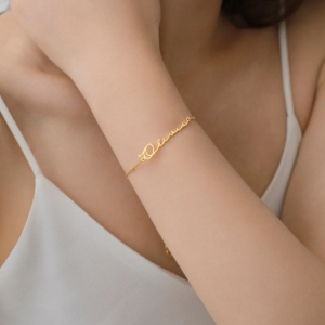 Minimalist Custom Name Bracelet in Gold / Silver / Rose Gold Personalized Couples Bff Friendship Customized Chain Bracelet Name Bracelets