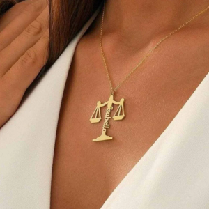 Personalized Lawyer Name Necklace – Premium 22K Gold Plated Advocate Pendant