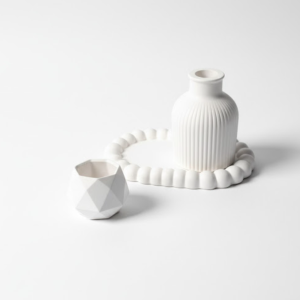 Combo 21 -  bubble tray + octagon Candle Holder + Vase