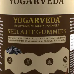 Yogarveda Ayurvedic Shilajit Gummies 70% Fulvic Acid 60 Gummies (60 Tablets)”