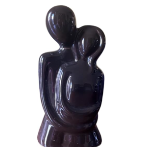 VIBHSA Modern Black Couple Ceramic Showpiece for Home Decor | Center Table Decorative Item for Living Room, Dining Table, Office, Bedroom