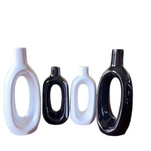 Vibhsa Beautiful Ceramic Decorative Vases for Home Decor,Center Table, Flowers Pot, Bedroom Side Corners, Living Roomand Party