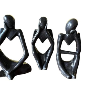 VIBHSA Premium Home Decor showpiece- Set of Three Modern Art Thinker showpiece for Living Room