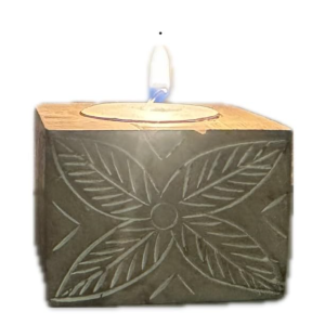 Tealight Candle Stand Handcrafted Wooden Diya Holder for Decorations
