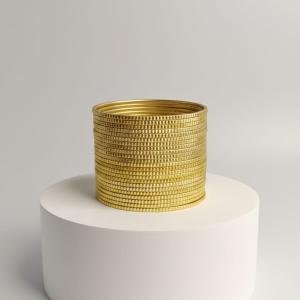 Light Golden Color Metal Bangle set of 48 bangles for women and girls
