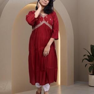 PickCell Embrodiary Long Frock Kurti