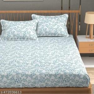 Elastic Fitted Bedsheets King Size Double Bed Bedsheet With 2 Pillow Covers