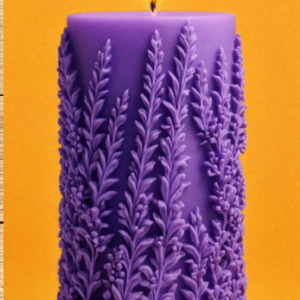 Fancy Candle (Purple Lavender)   Pillar candle ( pack of 1)