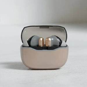 Heyuva Crystal Pro True Wireless Earbuds| Bass Sound with Clear Calling ( Beige Grey)
