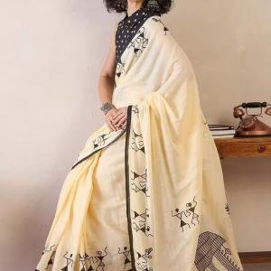 Beautiful Ultra HD Ink High Quality Digital Printing With Wax Finishing In Saree